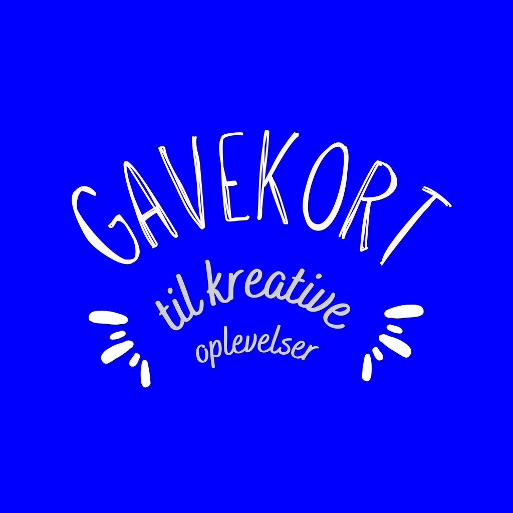 blåt logo til et gavekort til kreative oplevelser 